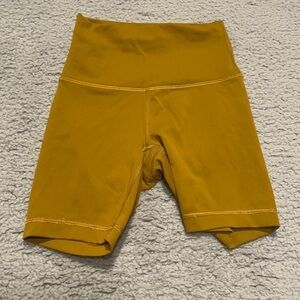 Lululemon Wunder Train High-Rise Short 6" size 2 color mustard